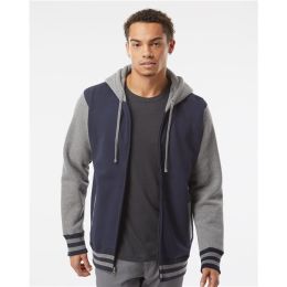 Independent Trading Co. IND45UVZ Unisex Heavyweight Varsity Full-Zip Hooded Sweatshirt
