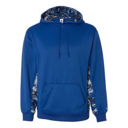 Badger 1464 Men's Digital Camo Colorblock Performance Fleece Hooded Sweatshirt