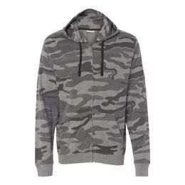 Burnside 8615 Men's Camo Full-Zip Hooded Sweatshirt