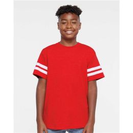 LAT 6137 Youth Football Fine Jersey Tee