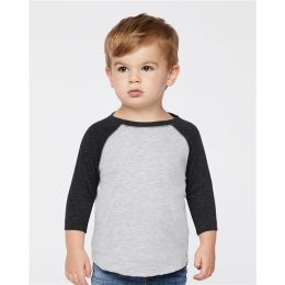 Rabbit Skins 3330 Toddler Baseball Fine Jersey Three-Quarter Sleeve Tee