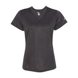 Badger 4362 Women's Pro Heather V-Neck T-Shirt