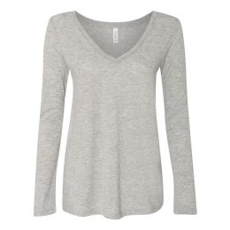 BELLA + CANVAS 8855 Women's Flowy Long Sleeve V-Neck Tee