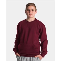 Badger 1252 Unisex Pocket Crewneck Sweatshirt