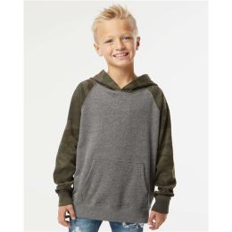 Independent Trading Co. PRM15YSB Youth Lightweight Special Blend Raglan Hooded Sweatshirt