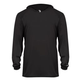 Badger 2105 Youth B-Core Long Sleeve Hooded T-Shirt