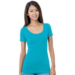 Bayside 3405 Women's USA-Made Scoop Neck T-Shirt