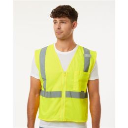 Kishigo 1089-1090 Unisex Single Pocket Zipper Mesh Vest