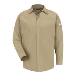 Bulwark SLS2 Men's Concealed-Gripper Pocketless Work Shirt