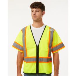 Kishigo 1565-1566 Unisex Class 3 Mesh Zippered Vest