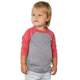 BELLA + CANVAS 3200T Toddler Three-Quarter Sleeve Baseball Tee