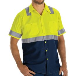 Red Kap SY24 Men's Enhanced & Hi-Visibility Work Shirt