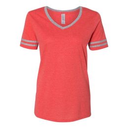 JERZEES 602WVR Women's Varsity Triblend V-Neck T-Shirt