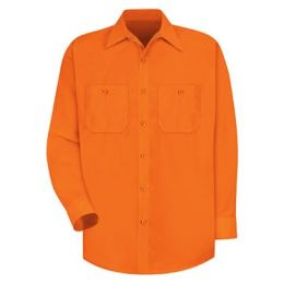 Red Kap SS14T Men's Tall Enhanced Visibility Long Sleeve Work Shirt