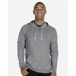 JERZEES 90MR Unisex Snow Heather French Terry Raglan Hooded Sweatshirt