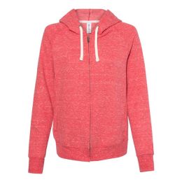 JERZEES 92WR Women's Snow Heather French Terry Full-Zip Hooded Sweatshirt
