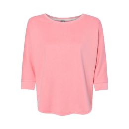 J. America 8685 Women's Lounge Fleece Dolman Crewneck Sweatshirt