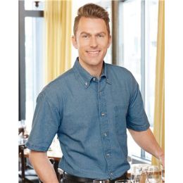 Sierra Pacific 0211 Men's Denim Short Sleeve Shirt