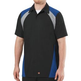 Red Kap SY28 Men's Tri-Color Short Sleeve Shop Shirt