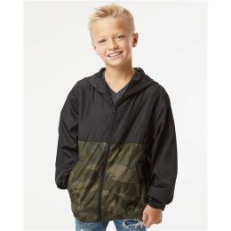 Independent Trading Co. EXP24YWZ Youth Lightweight Windbreaker Full-Zip Jacket