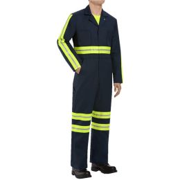 Red Kap CT10ENT Men's Tall Enhanced Visibility Action Back Coverall