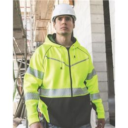 Kishigo JS150 Unisex Premium Black Series® Full-Zip Hooded Sweatshirt