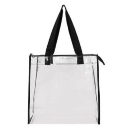 OAD OAD5006 OAD Clear Zippered Tote with Full Gusset