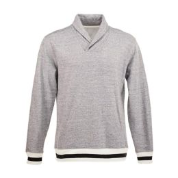 J. America 8704 Men's Peppered Fleece Shawl Collar Sweatshirt