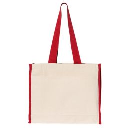 Q-Tees Q1100 14L Tote with Contrast-Color Handles