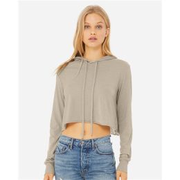BELLA + CANVAS 8512 Women’s Triblend Crop Long Sleeve Hoodie