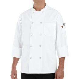 Chef Designs 0423 100% Polyester Ten Pearl Button Chef Coat