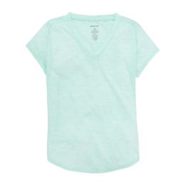 Boxercraft YT34 Girls' Snow Heather V-Neck T-Shirt