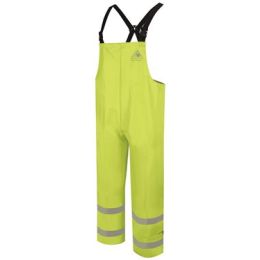 Bulwark BXN6 Men's Hi-Visibility Flame-Resitant Rain Bib Overall - 13 oz.