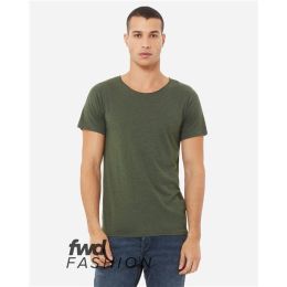 BELLA + CANVAS 3414 Unisex FWD Fashion Triblend Raw Neck Tee