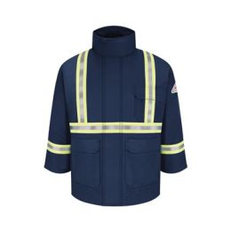 Bulwark JLPCL Men's Long Deluxe Parka With Reflective Trim - EXCEL FR® ComforTouch