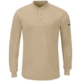 Bulwark SML8 Men's Long Sleeve Henley