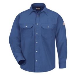 Bulwark SNS6T Men's Tall Snap-Front Uniform Shirt - Nomex® IIIA - 6 oz
