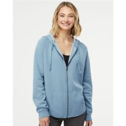 Independent Trading Co. PRM2500Z Women's California Wave Wash Full-Zip Hooded Sweatshirt
