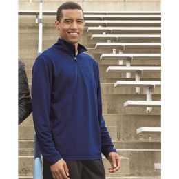 Russell Athletic QZ7EAM Men's Striated Quarter-Zip Pullover