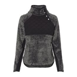 Boxercraft FZ06 Women's Quilted Fuzzy Fleece Snap PlacketPullover