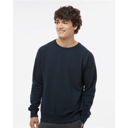 J. America 8707 Men's Ripple Fleece Raglan Crewneck Sweatshirt