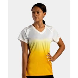 Badger 4207 Women's V-Neck Ombre T-Shirt