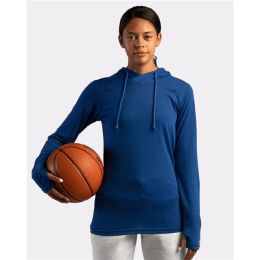 Badger 4965 Women's Tri-Blend Surplice Long Sleeve Hooded T-Shirt