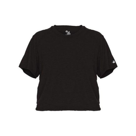 Badger 4963 Women's Tri-Blend Crop T-Shirt