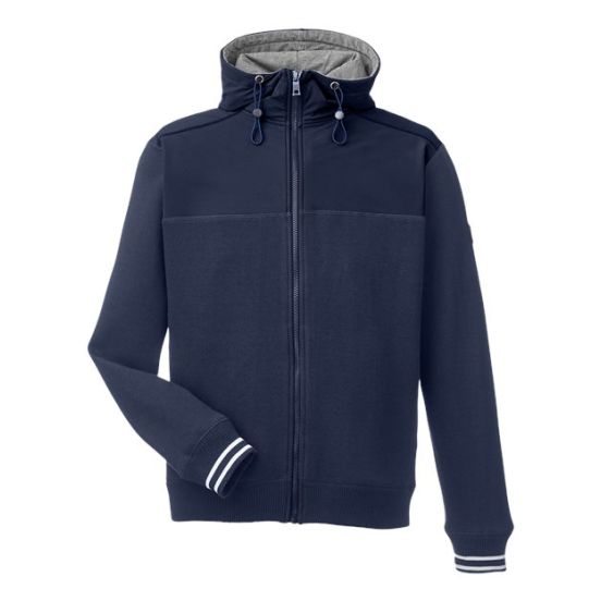 Nautica N17582 Men's Navigator Fleece Hooded Full-Zip Jacket