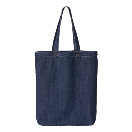 Liberty Bags 7761A Cotton Denim Gusseted Tote Bag