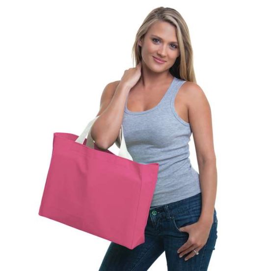 Bayside BA750 USA Made Cotton Canvas Medium Gusset Tote Bag