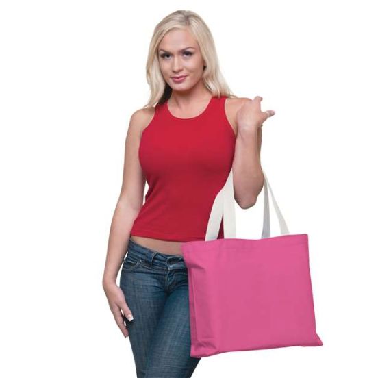 Bayside BS600 USA Made Cotton Canvas Jumbo Tote Bag
