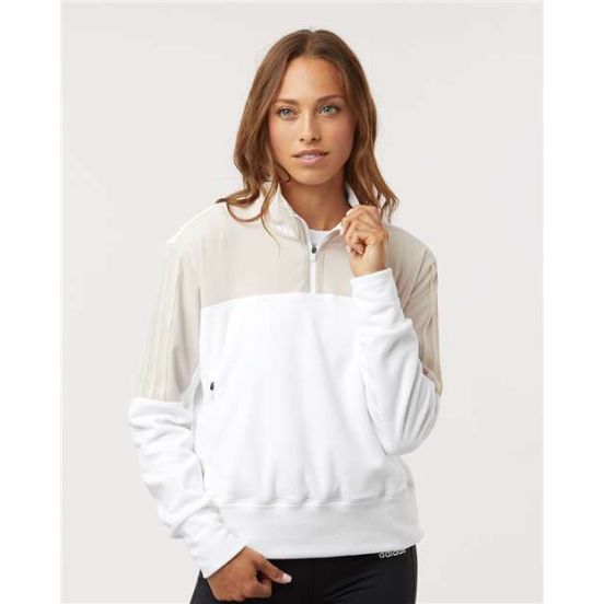 Adidas A601 Women's Fleece Quarter-Zip Pullover