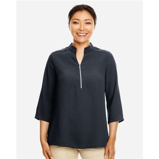 Devon & Jones DP611W Women's Perfect Fit™  Three-Quarter Sleeve Crepe Tunic